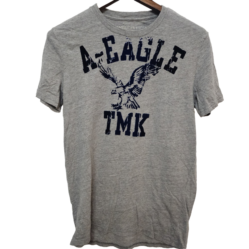Mens American Eagle T shirt S Vtg Felt 90s Grunge Streetwear Skater Nostalgia